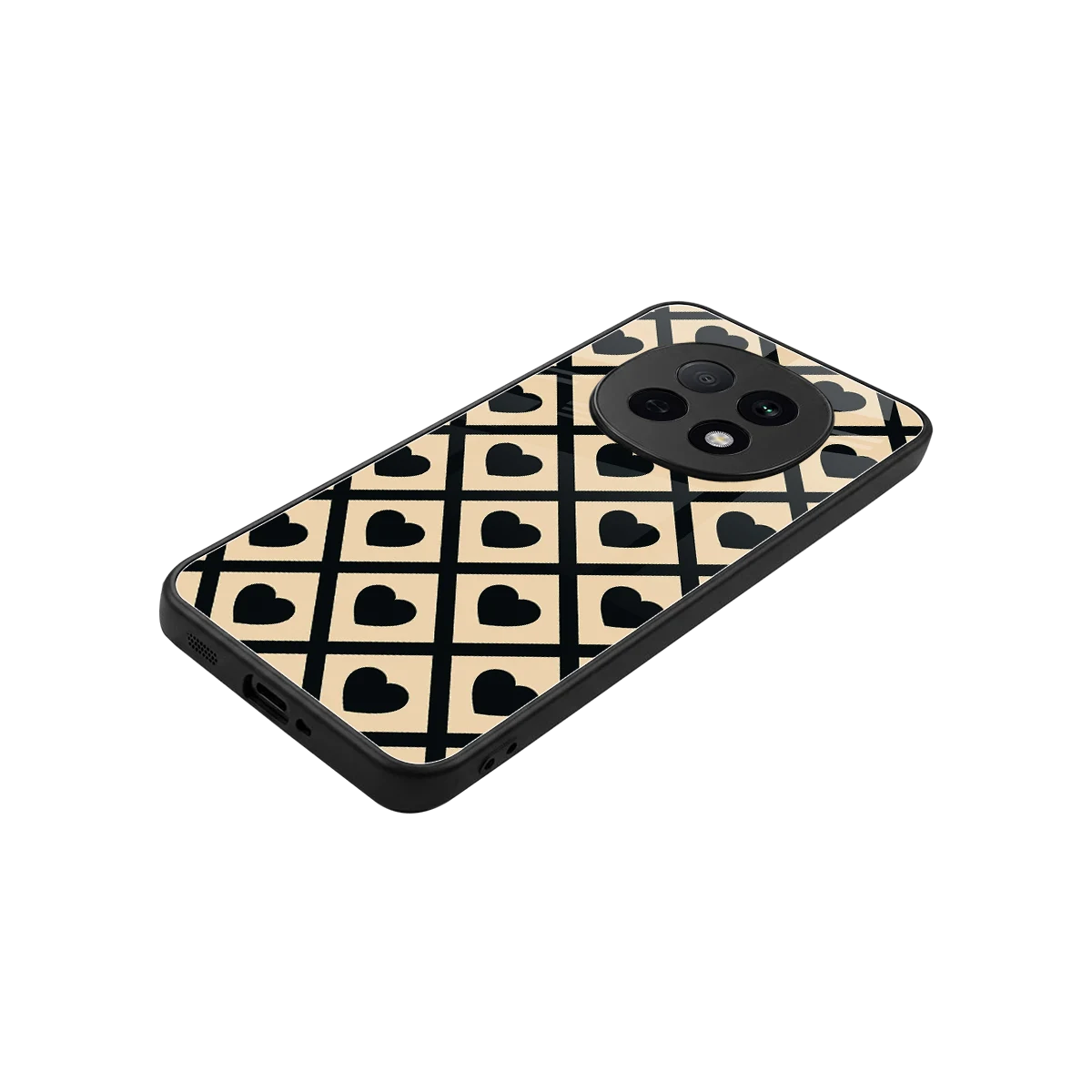 Beige Affection stylish phone case for oppo f29 pro 5g | glossy glass and slim fit