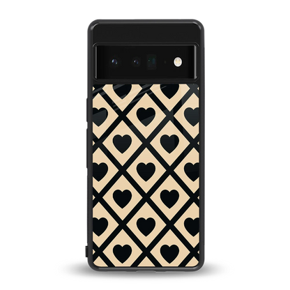 Beige Affection back phone cover | glass case for google pixel 6 pro