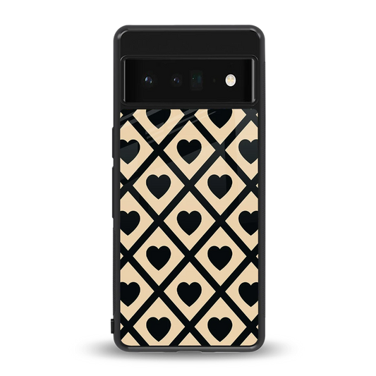 Beige Affection back phone cover | glass case for google pixel 6 pro