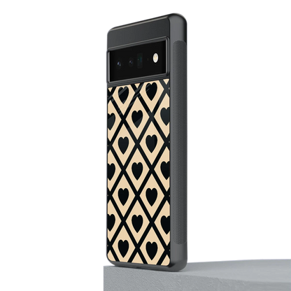 Beige Affection stylish phone case for google pixel 6 pro | glossy glass and slim fit