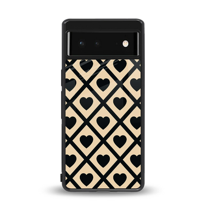 Beige Affection back phone cover | glass case for google pixel 6