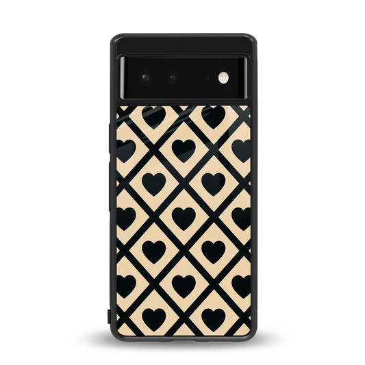 Beige Affection back phone cover | glass case for google pixel 6