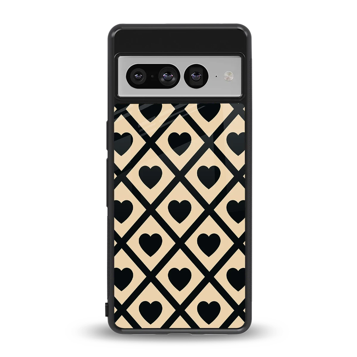 Beige Affection back phone cover | glass case for google pixel 7 pro