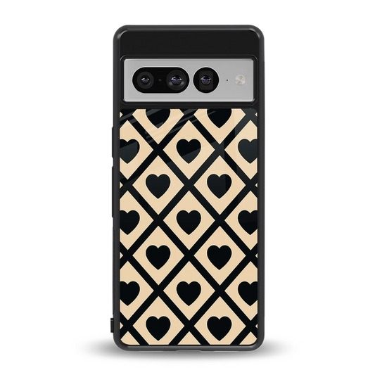 Beige Affection back phone cover | glass case for google pixel 7 pro