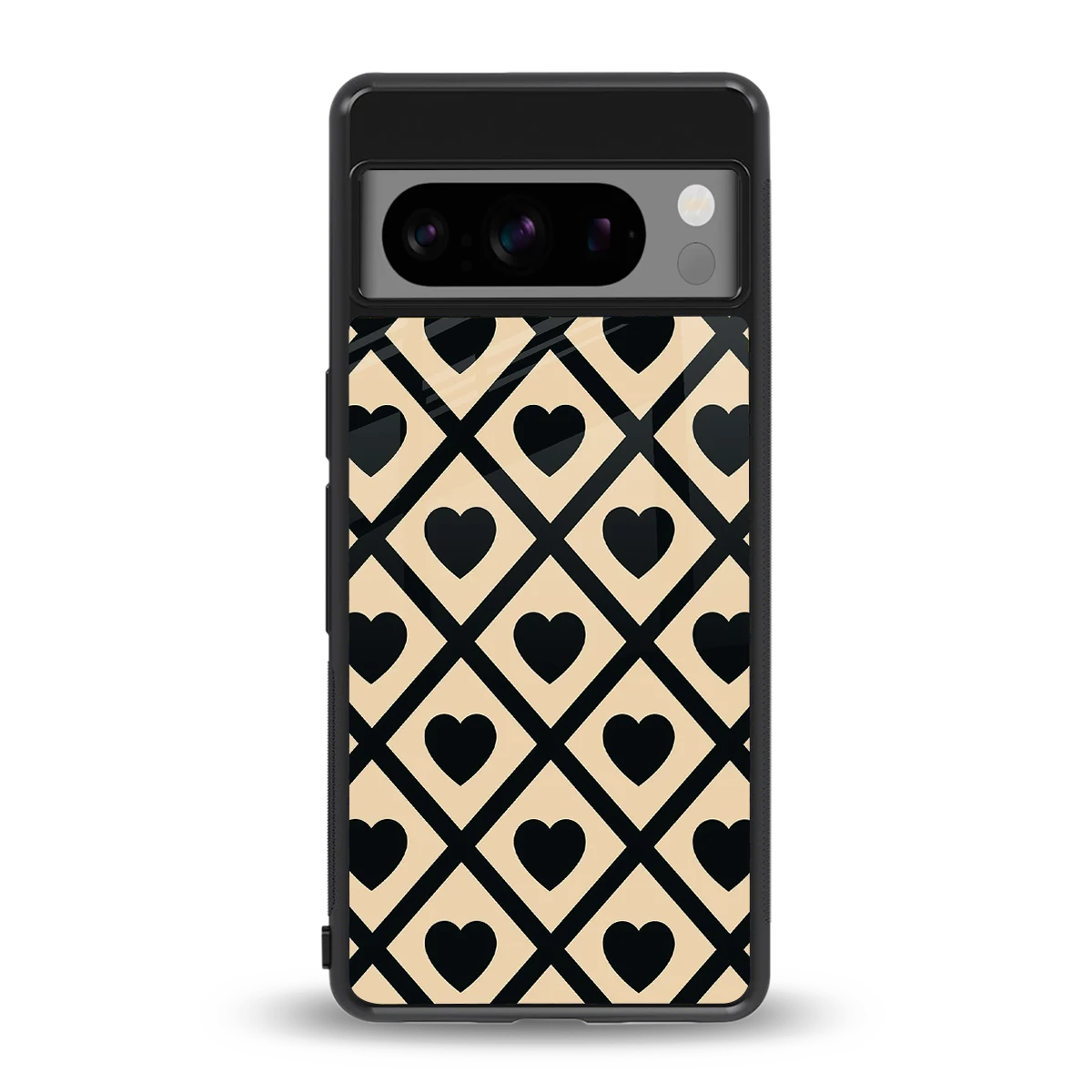 Beige Affection back phone cover | glass case for google pixel 8 pro