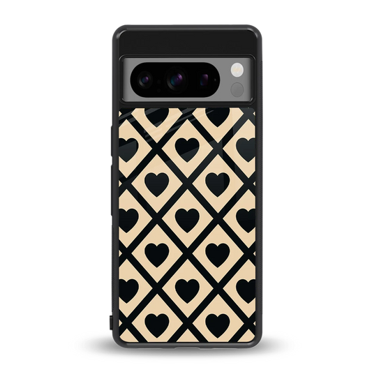 Beige Affection back phone cover | glass case for google pixel 8 pro