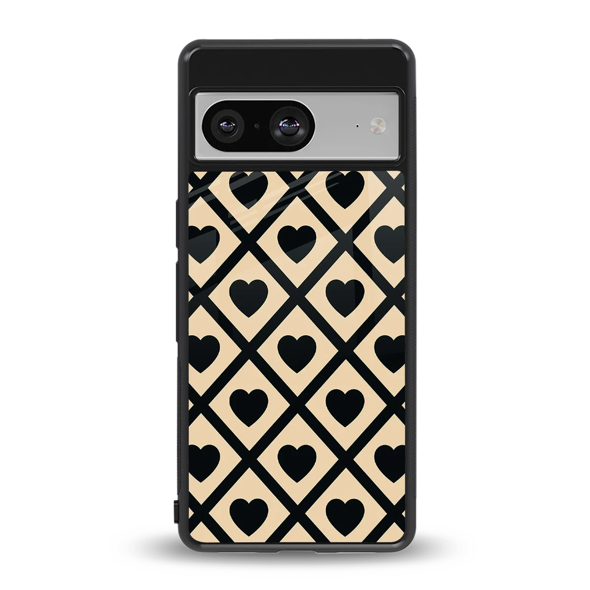 Beige Affection back phone cover | glass case for google pixel 8