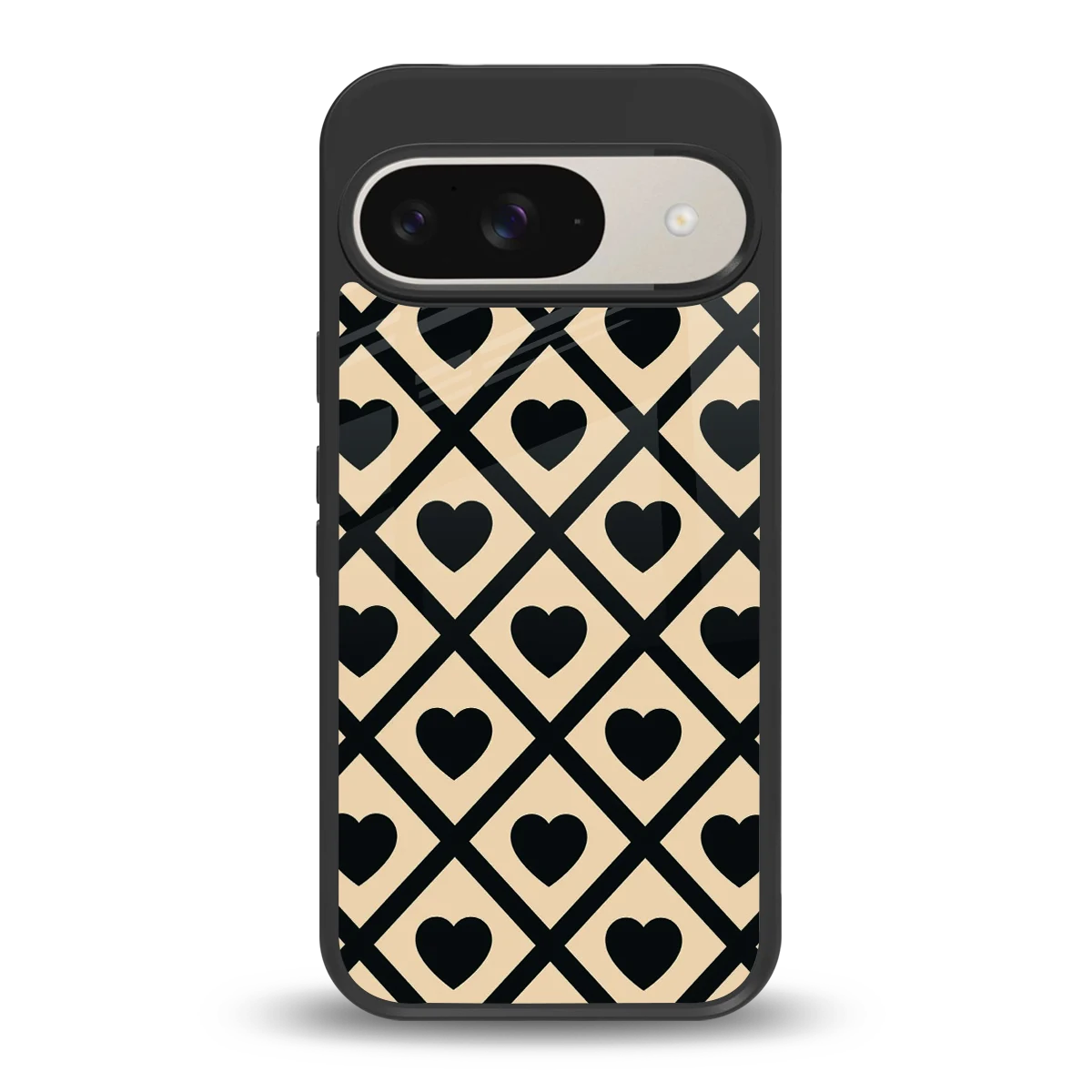 Beige Affection back phone cover | glass case for google pixel 9