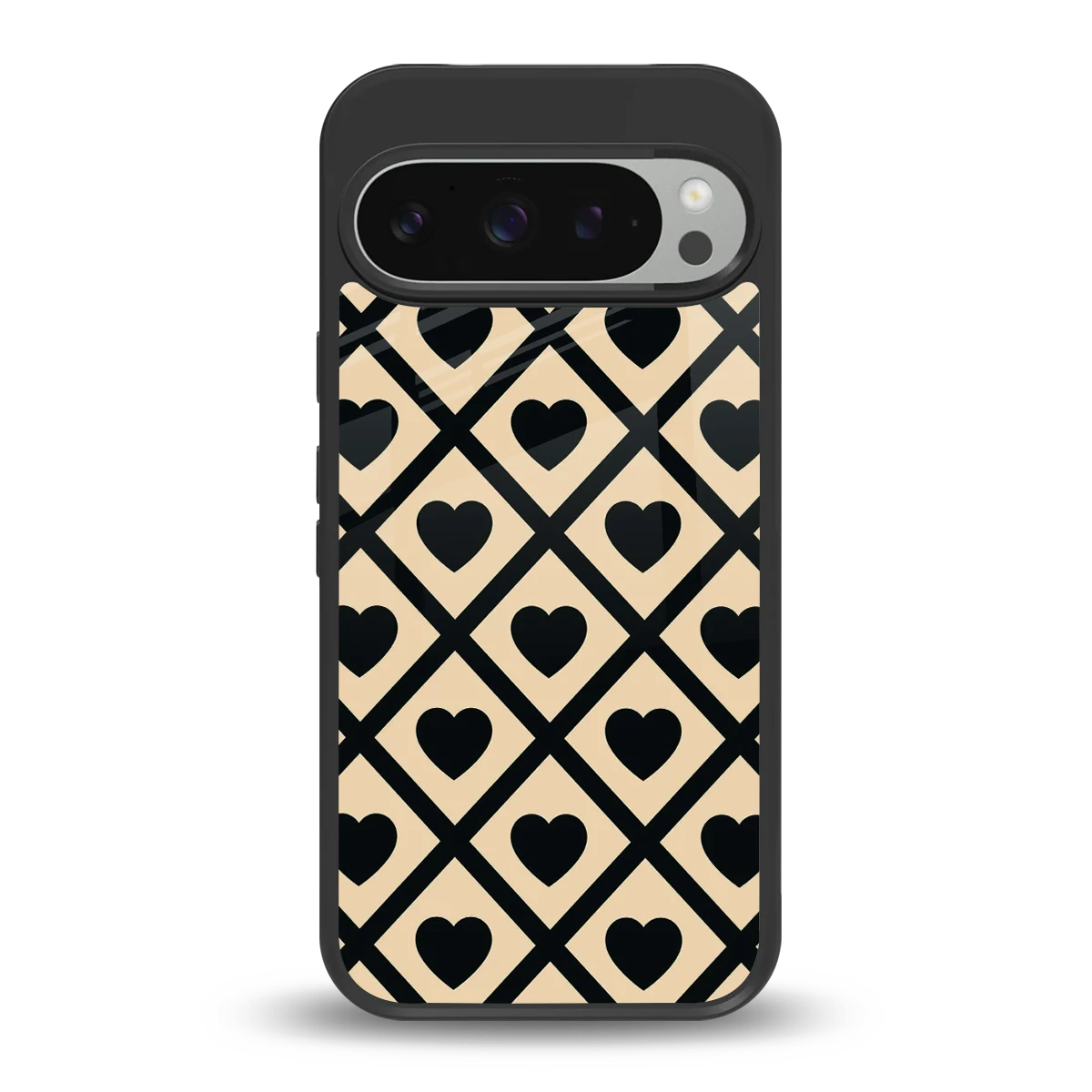 Beige Affection back phone cover | glass case for google pixel 9 pro