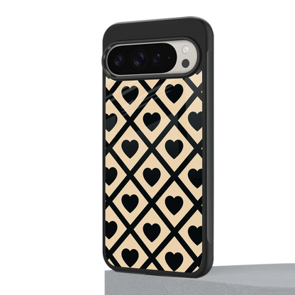 Beige Affection google pixel 9 pro mobile cover | shockproof glass phone case