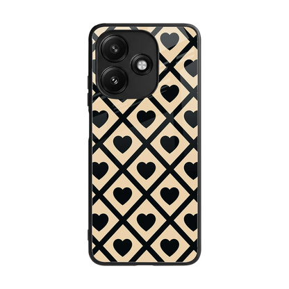 Beige Affection back phone cover | glass case for redmi 12 5g