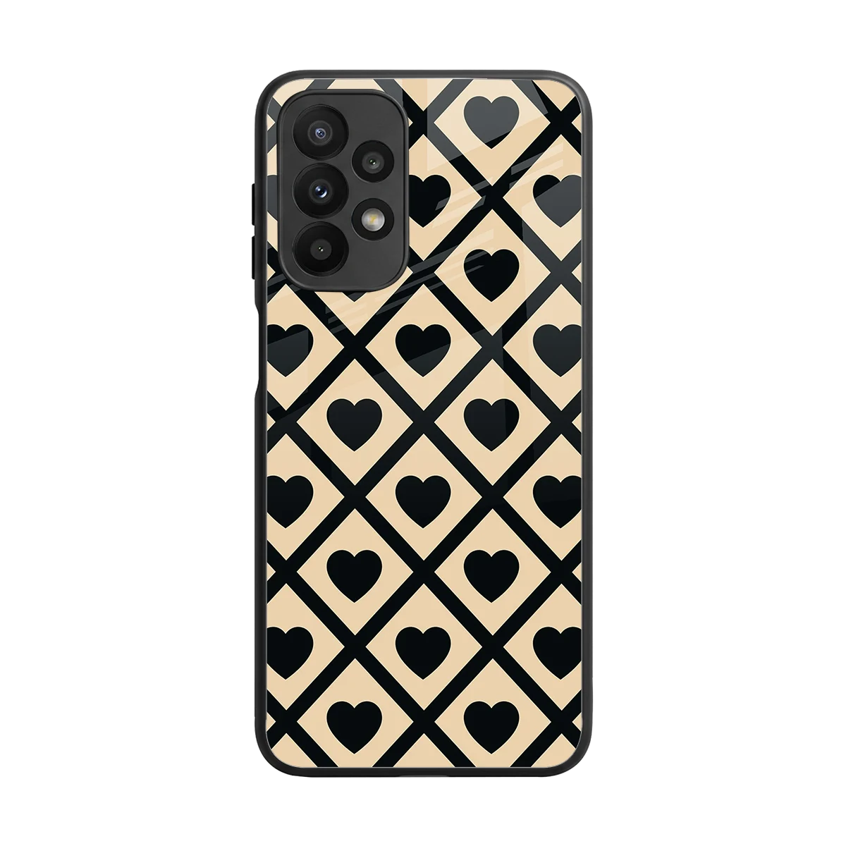 Beige Affection back phone cover | glass case for samsung galaxy a23