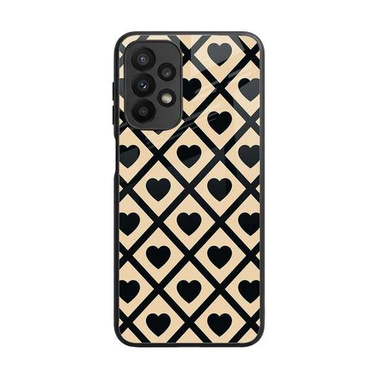Beige Affection back phone cover | glass case for samsung galaxy a23