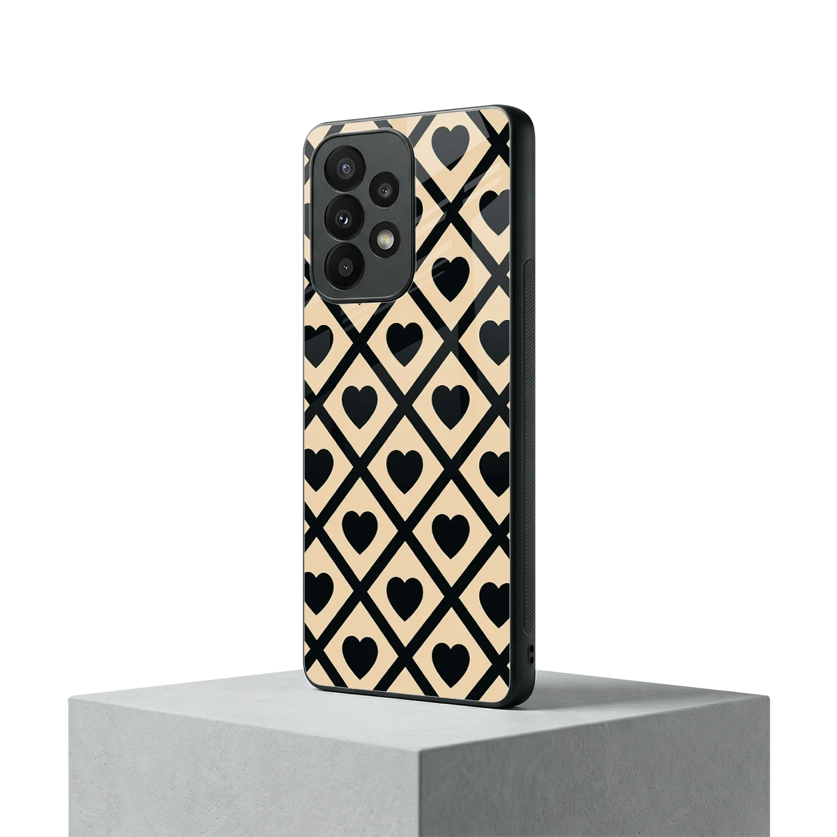 Beige Affection samsung galaxy a23 mobile cover | shockproof glass phone case