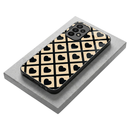 Beige Affection stylish phone case for samsung galaxy a23 | glossy glass and slim fit