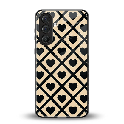 Beige Affection back phone cover | glass case for samsung galaxy m35 5g