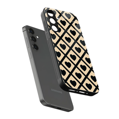 Beige Affection sleek samsung galaxy m35 5g cover with tempered glass back and TPU edges