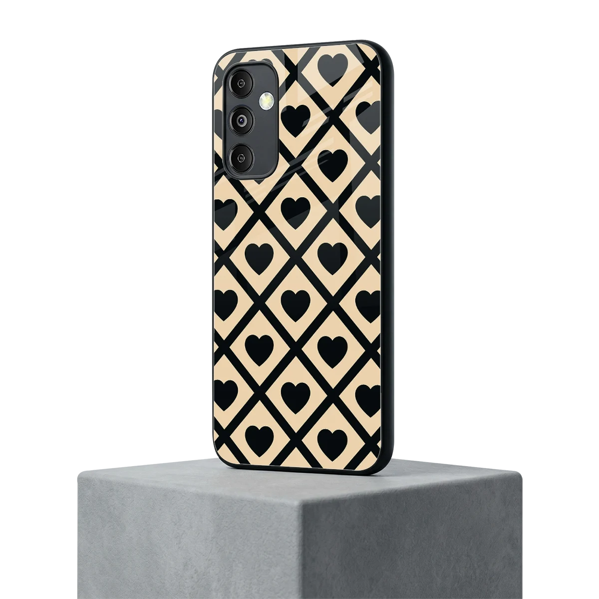Beige Affection samsung galaxy m14 5g mobile cover | shockproof glass phone case
