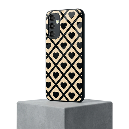 Beige Affection samsung galaxy m14 5g mobile cover | shockproof glass phone case
