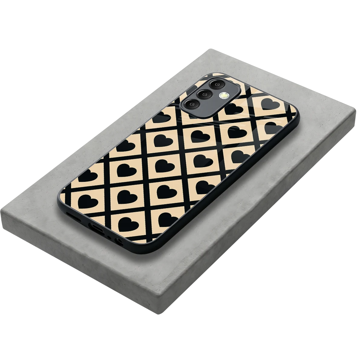 Beige Affection stylish phone case for samsung galaxy m14 5g | glossy glass and slim fit