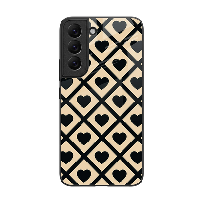 Beige Affection back phone cover | glass case for samsung galaxy s22