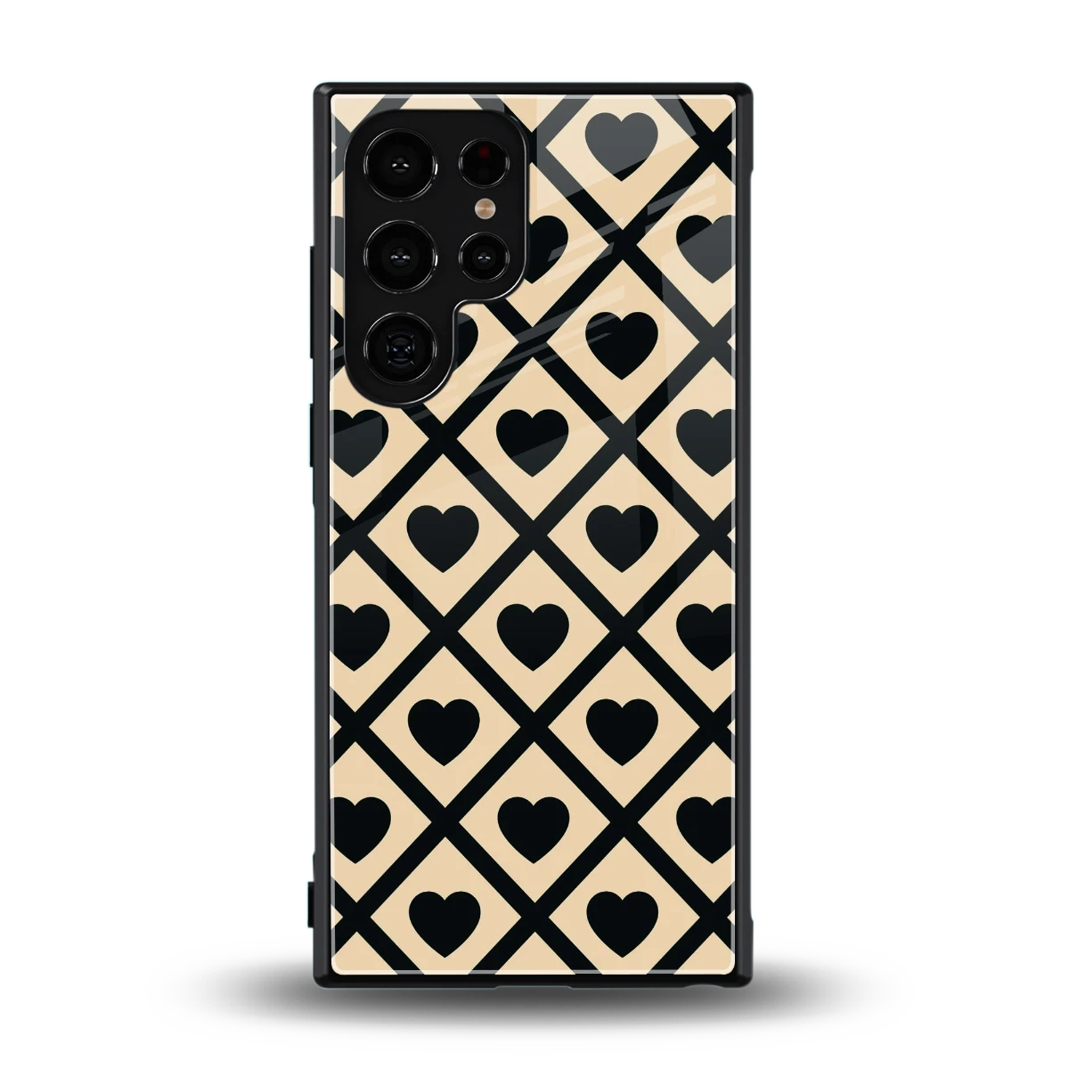 Beige Affection back phone cover | glass case for samsung galaxy s24 ultra