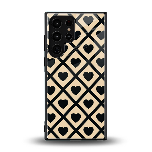 Beige Affection back phone cover | glass case for samsung galaxy s24 ultra