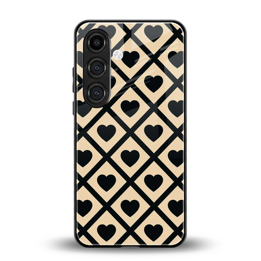 Beige Affection back phone cover | glass case for samsung galaxy s24 plus