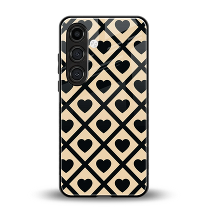 Beige Affection back phone cover | glass case for samsung galaxy s25 fe