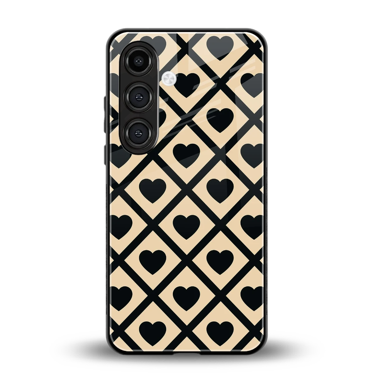 Beige Affection back phone cover | glass case for samsung galaxy s23 fe