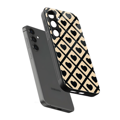Beige Affection sleek samsung galaxy s24 fe cover with tempered glass back and TPU edges