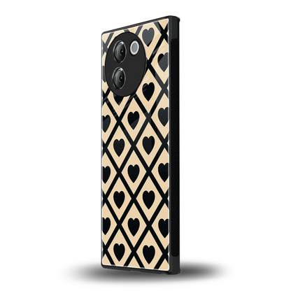 Beige Affection vivo v30e mobile cover | shockproof glass phone case