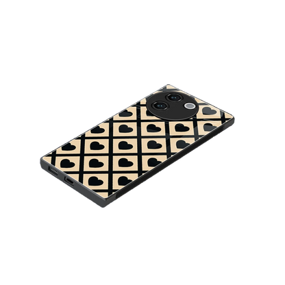 Beige Affection stylish phone case for vivo v30e | glossy glass and slim fit