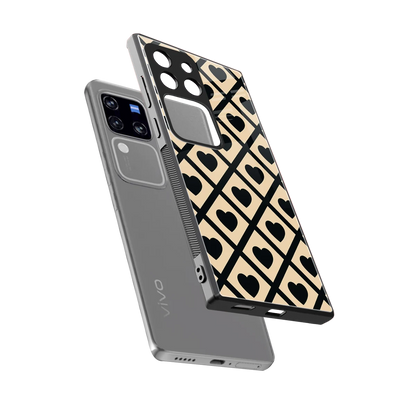 Beige Affection sleekvivo v30 pro cover with tempered glass back and TPU edges