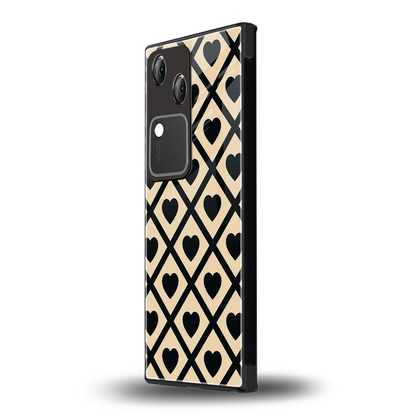 Beige Affection vivo v30 mobile cover | shockproof glass phone case