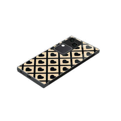 Beige Affection stylish phone case for vivo v30 | glossy glass and slim fit