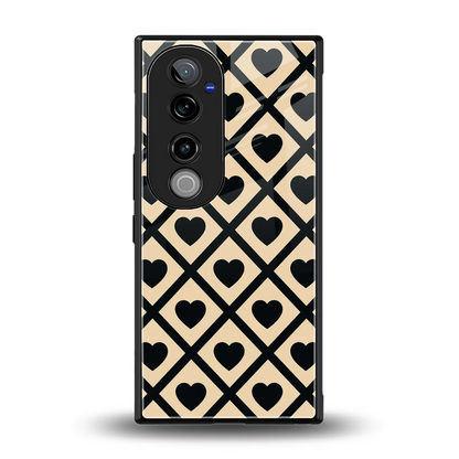 Beige Affection back phone cover | glass case for vivo v40 pro