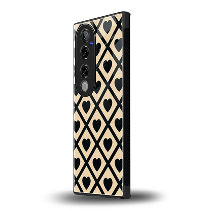 Beige Affection vivo v40 pro mobile cover | shockproof glass phone case