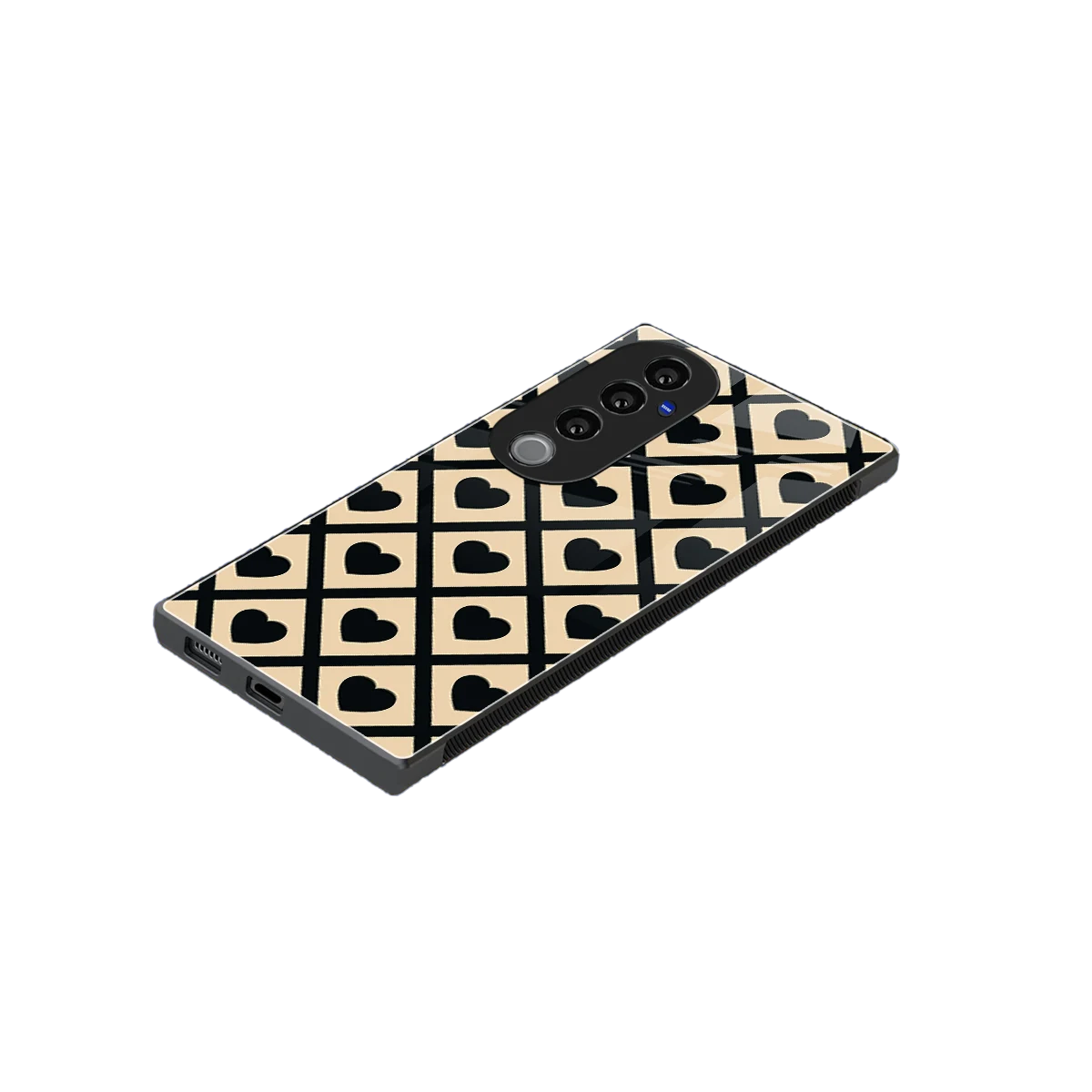 Beige Affection stylish phone case for vivo v40 pro | glossy glass and slim fit