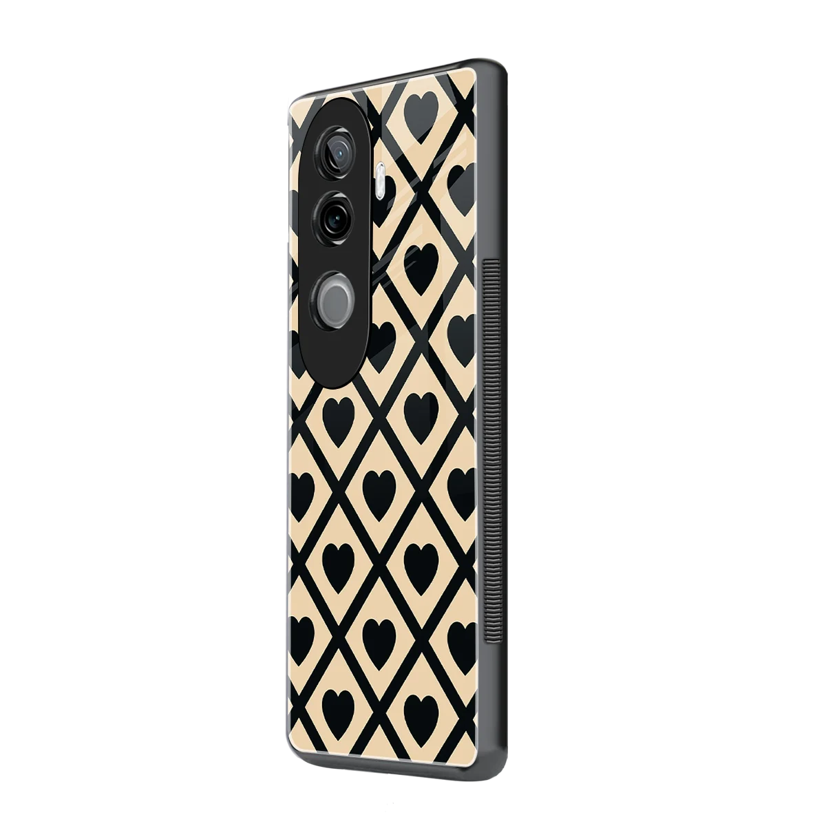 Beige Affection vivo v40e mobile cover | shockproof glass phone case