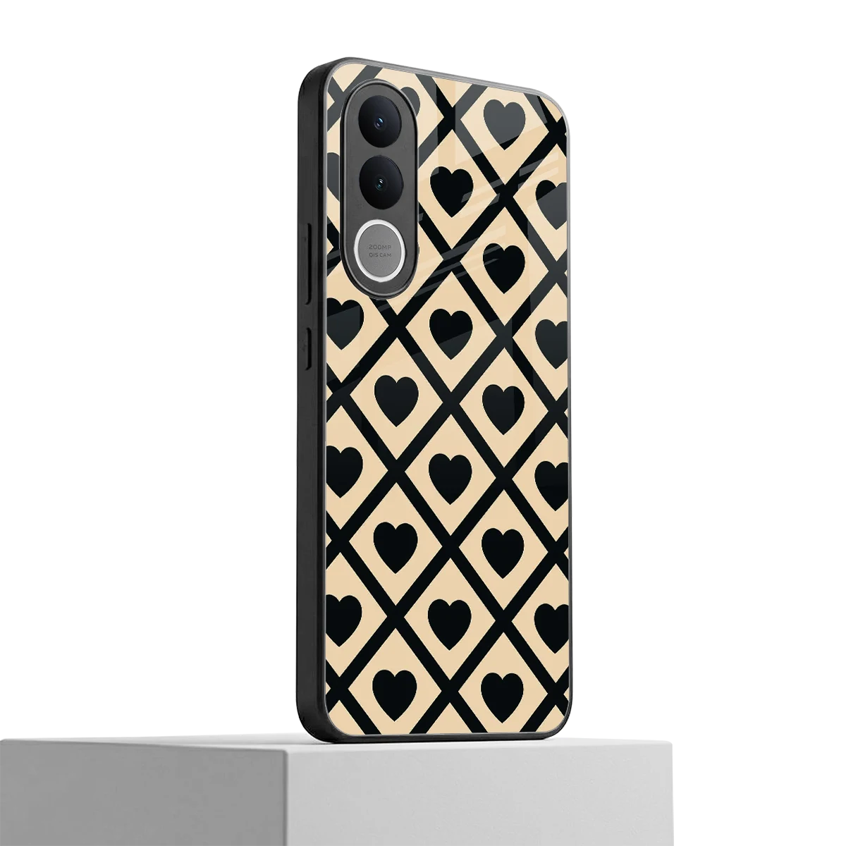 Beige Affection vivo v70 fe mobile cover | shockproof glass phone case