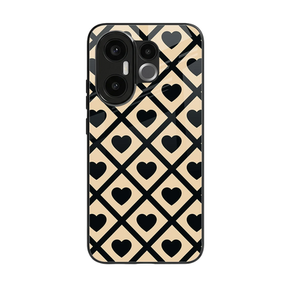 Beige Affection back phone cover | glass case for vivo x200 fe