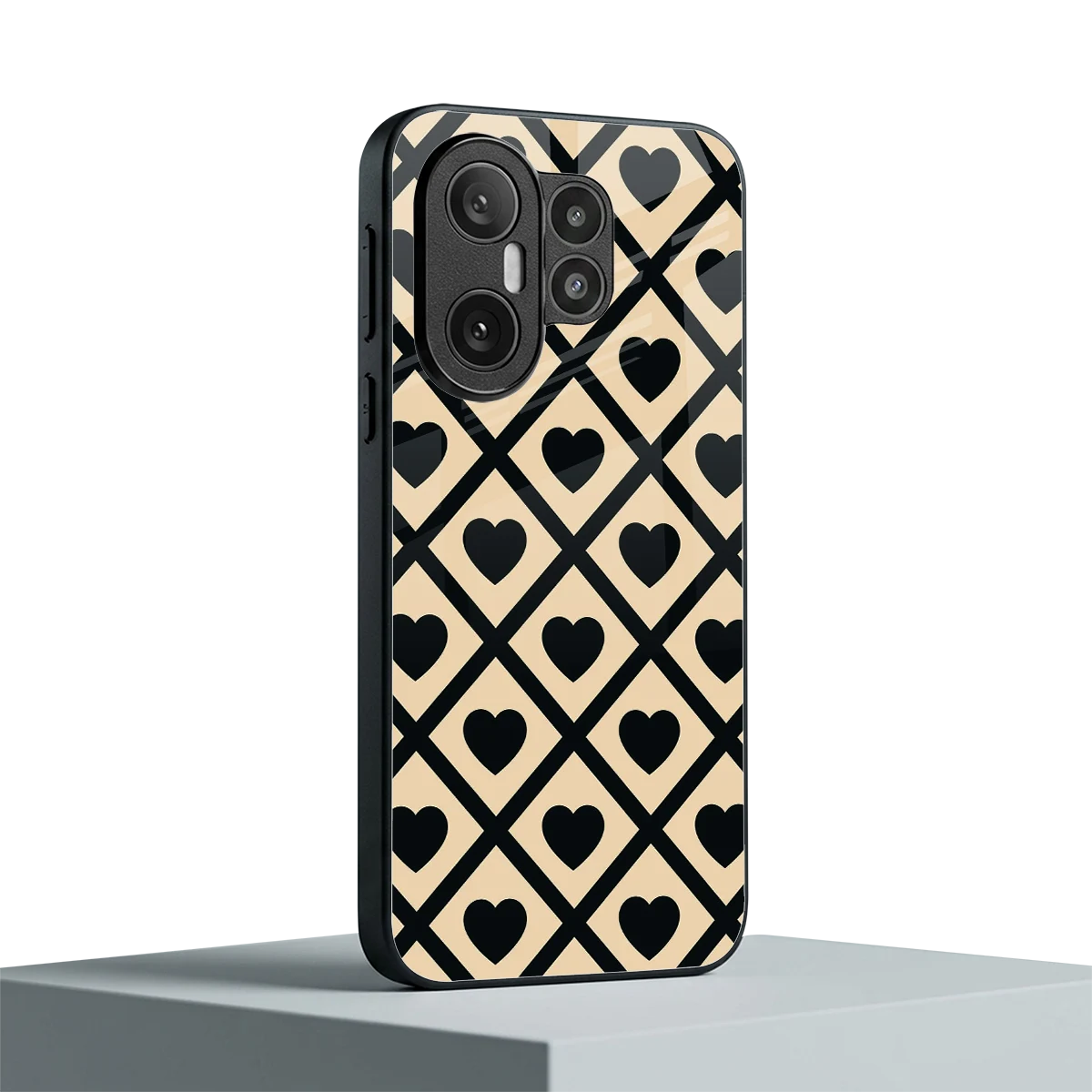 Beige Affection vivo x200 fe mobile cover | shockproof glass phone case