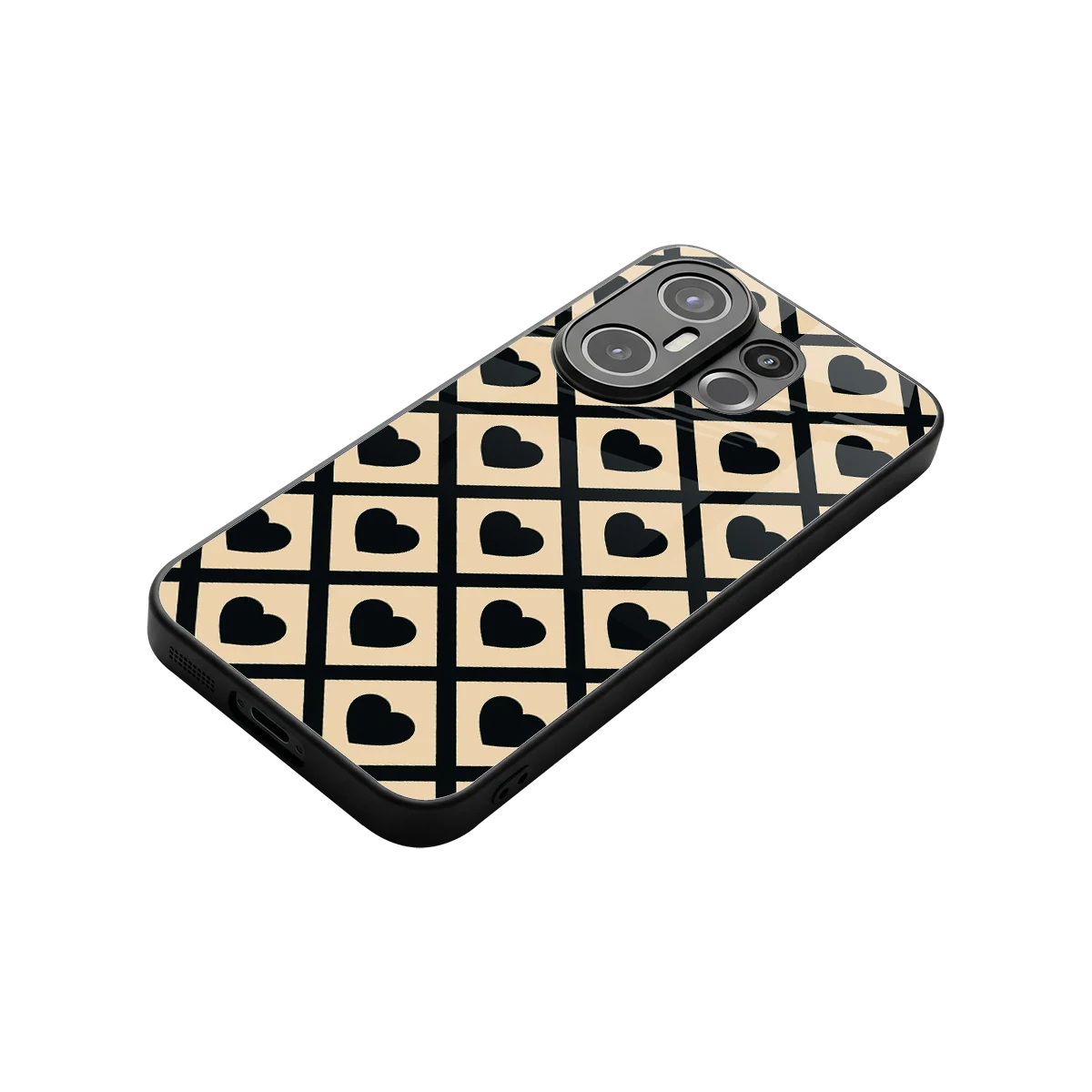 Beige Affection stylish phone case for vivo x200 fe | glossy glass and slim fit
