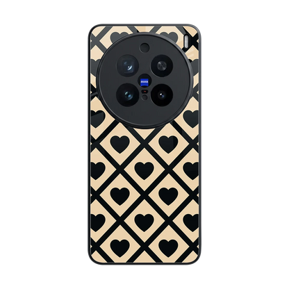 Beige Affection back phone cover | glass case for vivo x200 pro