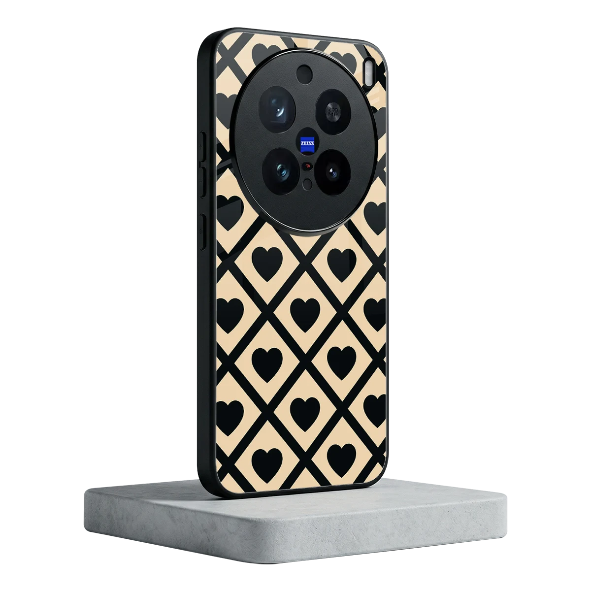 Beige Affection vivo x200 pro mobile cover | shockproof glass phone case