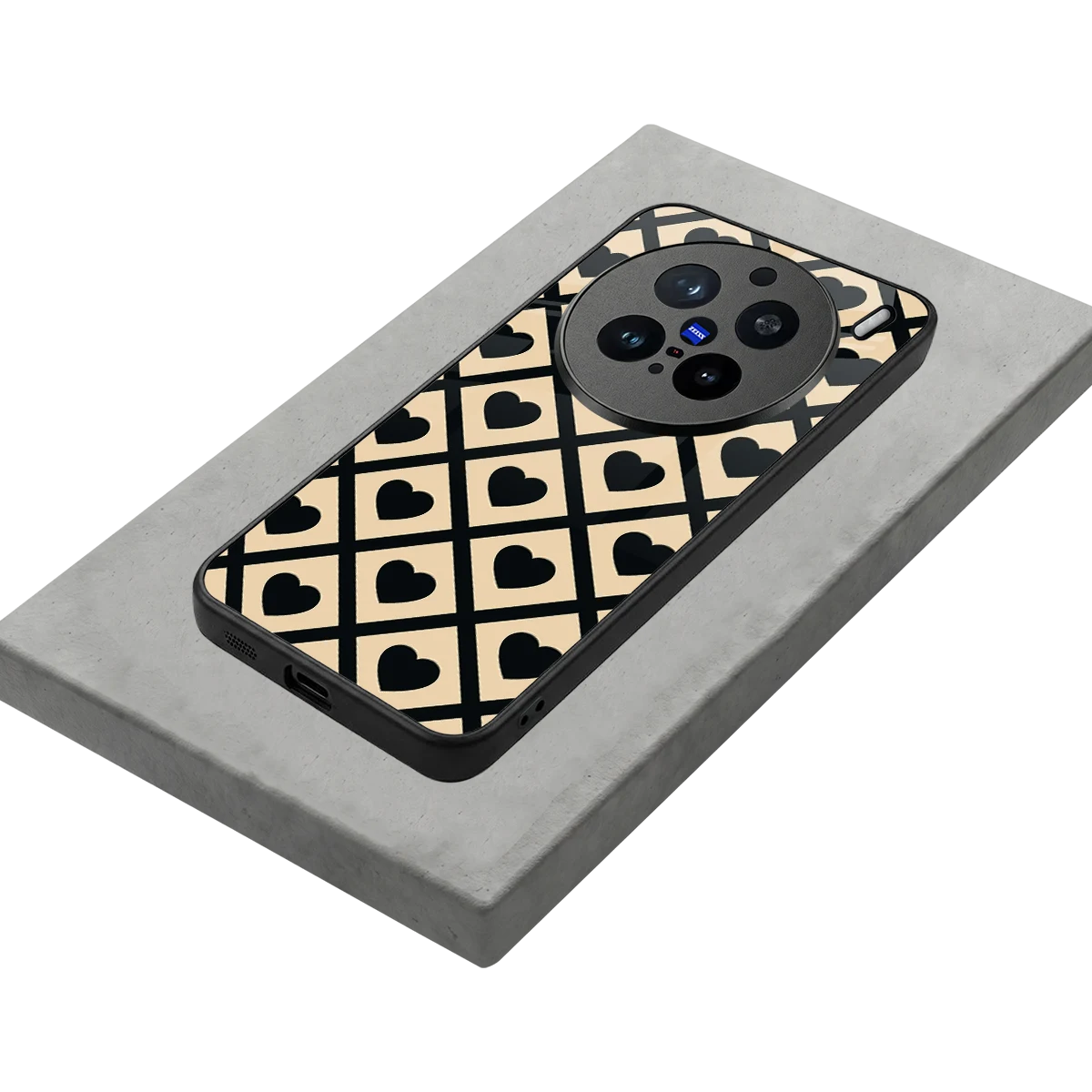 Beige Affection stylish phone case for vivo x200 pro | glossy glass and slim fit