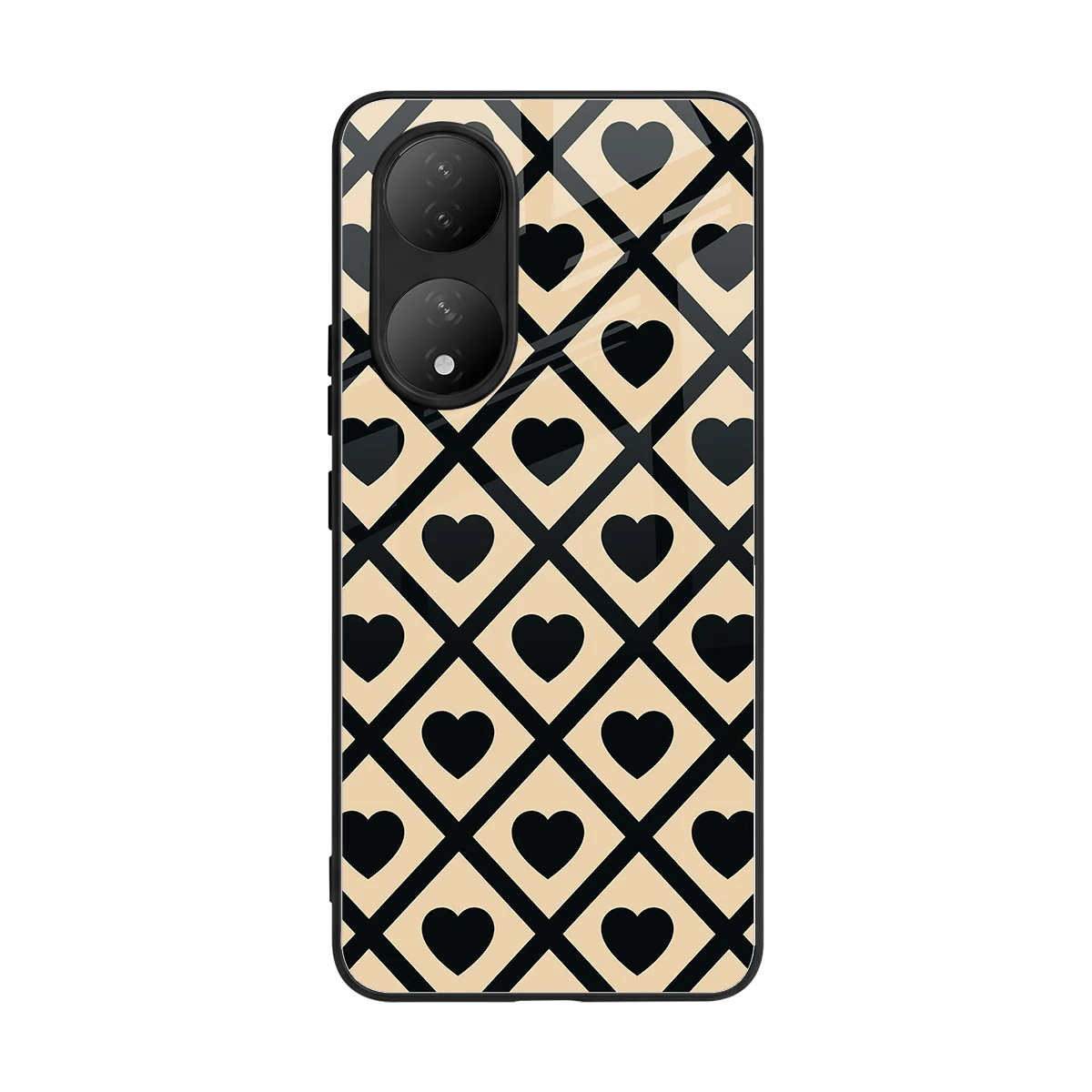 Beige Affection back phone cover | glass case for Vivo-y100