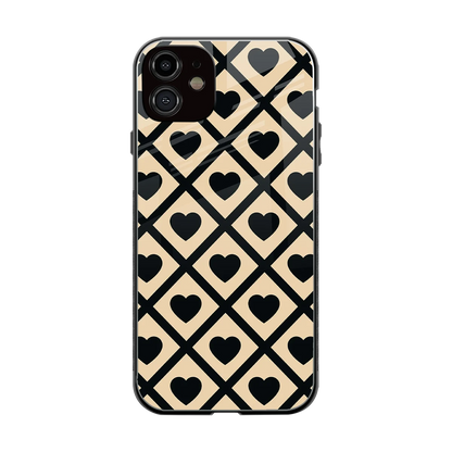 Beige Affection back phone cover | glass case for iphone 12