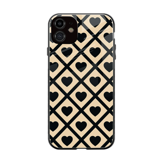 Beige Affection back phone cover | glass case for iphone 12